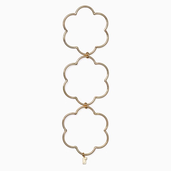 KATE SPADE Scrunched Scallops Stackable Bangle Set - WBRUF716 - Picture 2 of 7